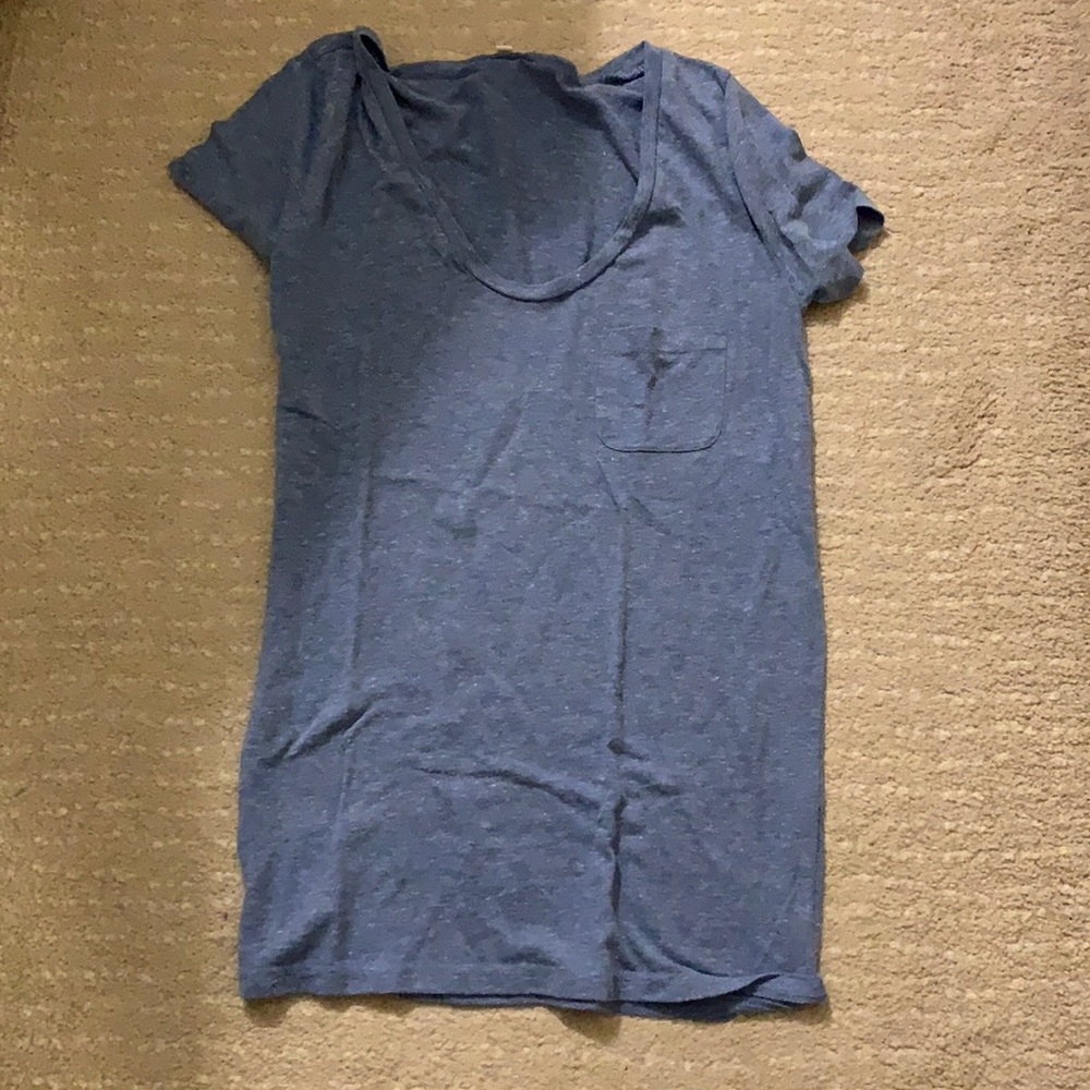 jcrew blue pocket t shirt